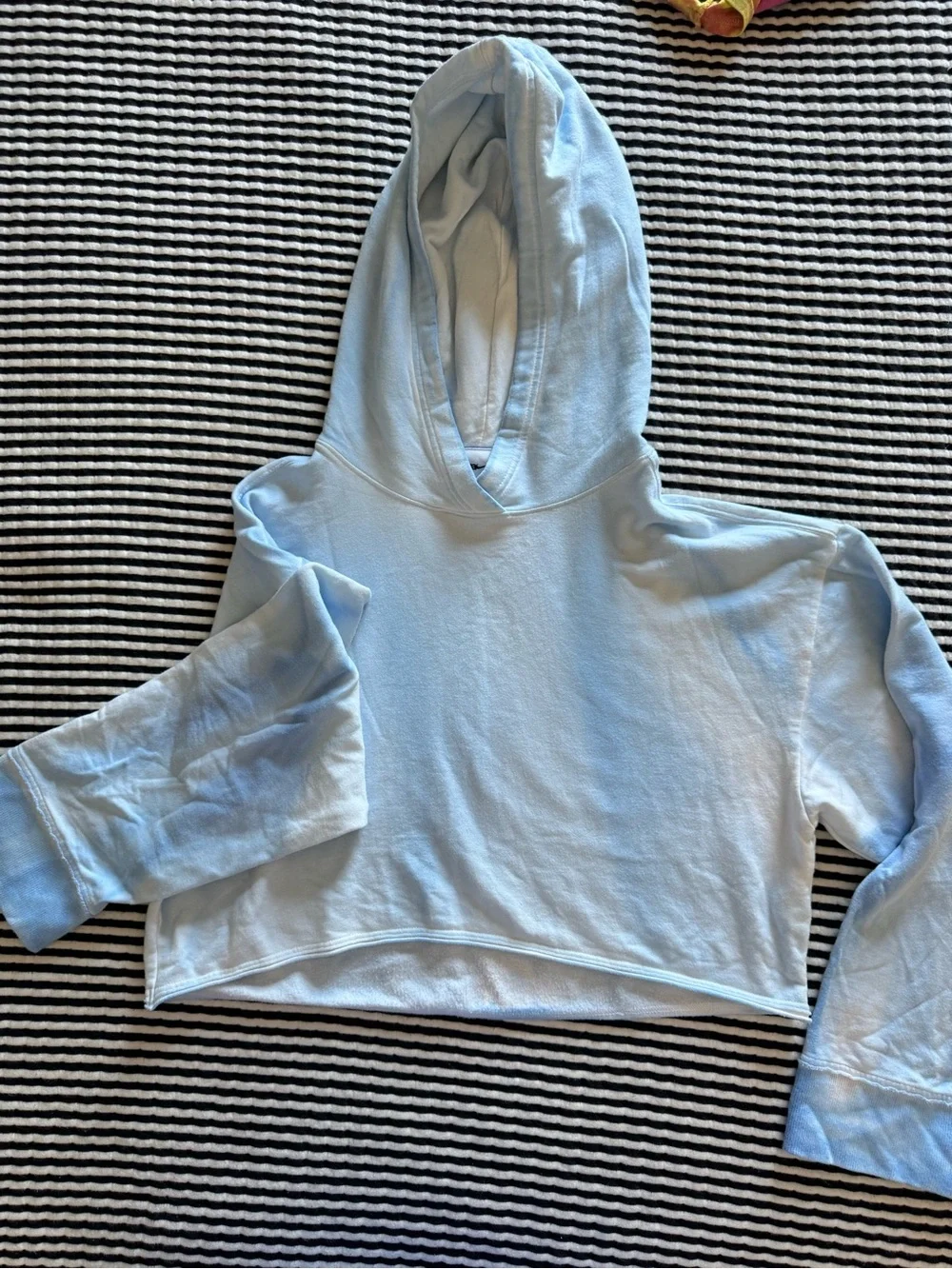 Nike Yoga Luxe Cropped Fleece Hoodie Blue Tie Dye S